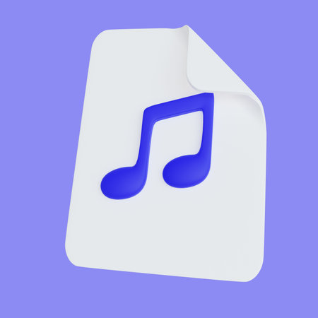 Music File Document 3d Iconの写真素材