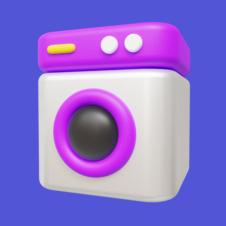 stylized washing machine 3d illustrationの写真素材