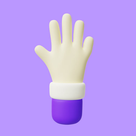 3d illustration of hand doing vote gestureの写真素材