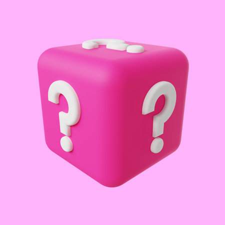 Box with Question Mark 3d Illustrationの写真素材
