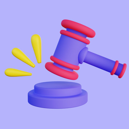 3d Illustration of Law Gavelの写真素材