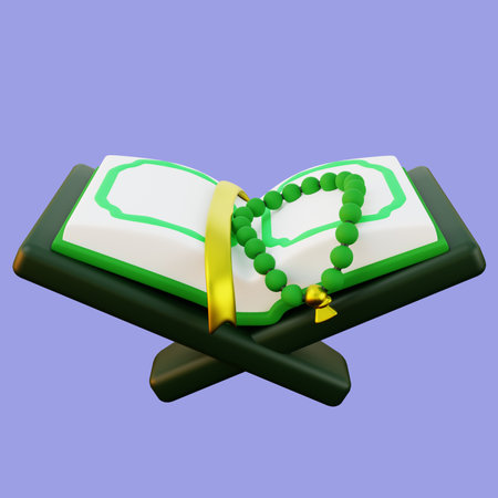 3d Illustration of Quran Recitationの写真素材