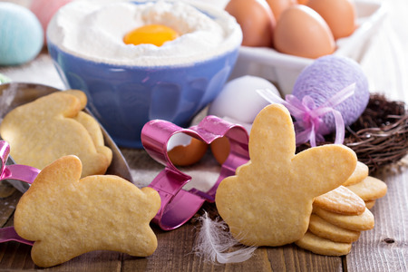 Baking for Easter - cookies, cutters and ingredients