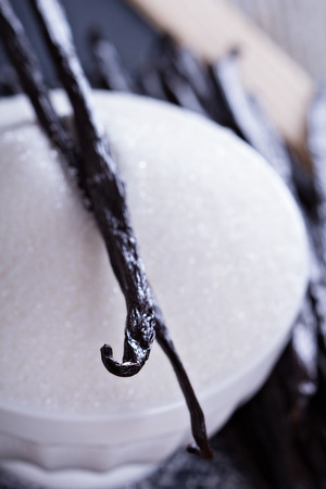 Sugar and vanilla beans