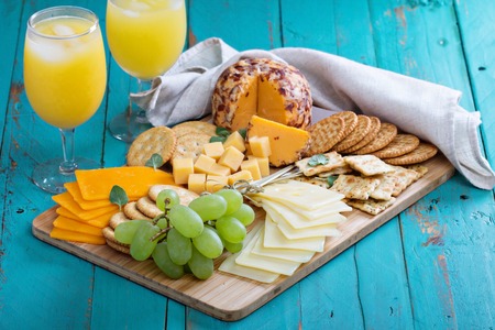 Cheese plate on a table