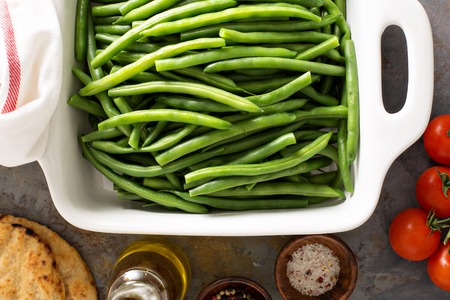 Blanched green beans