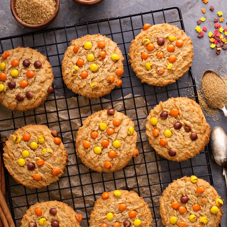 Fall cookies with candy