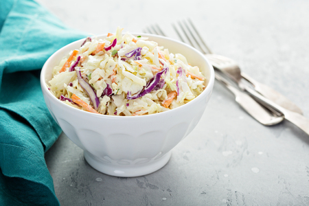 Traditional cole slaw saladの写真素材