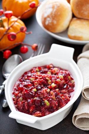 Cranberry sauce for Thanksgivingの写真素材