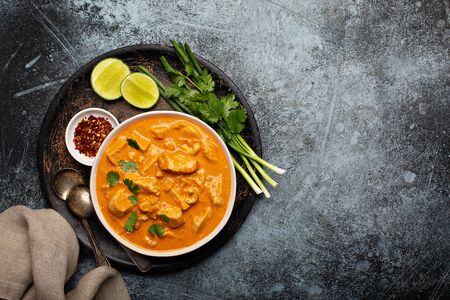Chicken and cashew red curryの写真素材