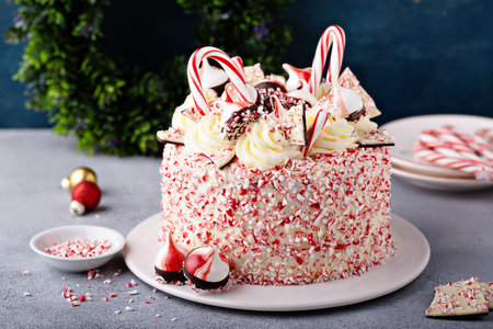 Peppermint and chocolate cake