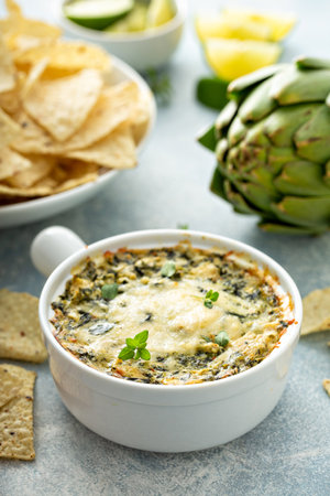 Artichoke spinach dipの写真素材