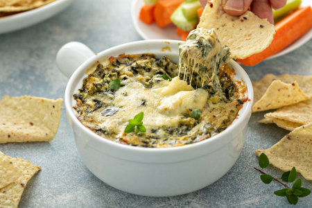 Artichoke spinach dipの写真素材