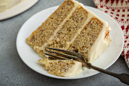 Banana layered cake with cream cheese frosting