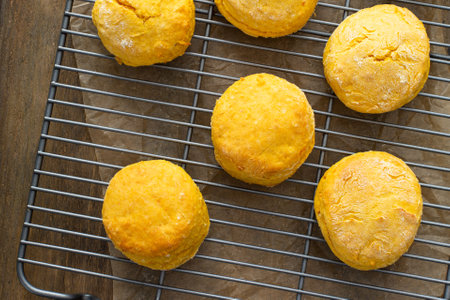 Sweet potato buttermilk biscuits homemade for breakfast