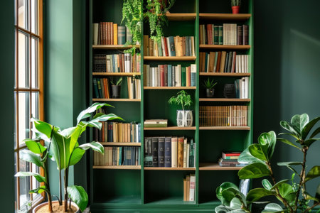 Green is the color of nature bringing serenity and peace to this modern interior designの素材