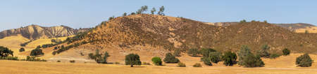 Scenic sunny landscape in Pinnacle National Park, Californiaの写真素材
