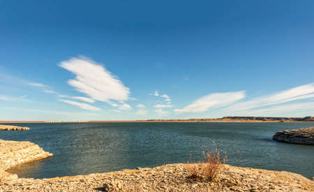 Scenic landscape of Lake Pueblo State Park in Southern Coloradoの写真素材
