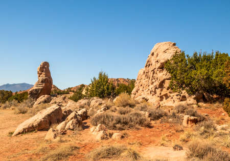 Garden of the Gods on the Turquoise Trail near Albuquerque, New Mexico.の写真素材