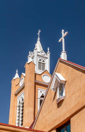 San Felipe de Neri Church in Old Town Albuquerque, New Mexicoの写真素材