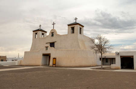 Saint Augustine Catholic Church in Isleta Pueblo, New Mexicoの写真素材