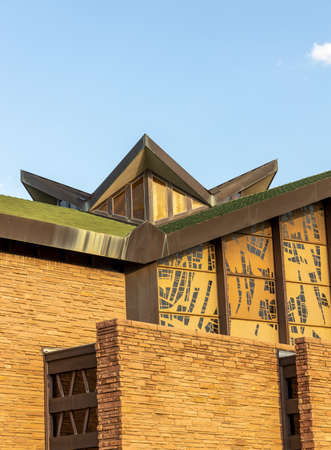 Temple Emanuel synagogue in Denver, Colorado, the largest and oldest synagogue in the Rocky Mountain region. Architectural detailの写真素材