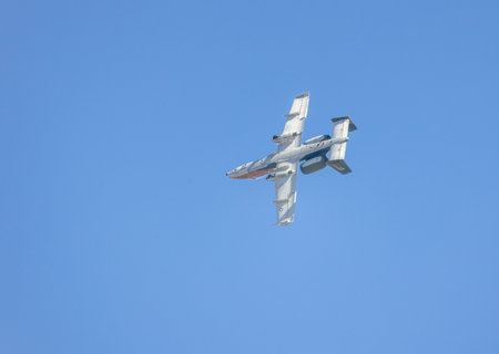 Loveland, Colorado - October 17, 2021: The Great Colorado Airshow 2021 in Loveland, Colorado. The plane above Boyd Lakeのeditorial素材
