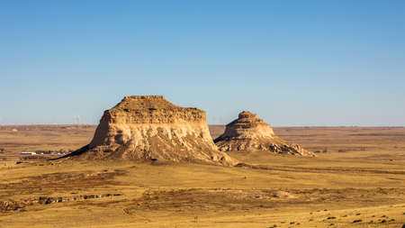 Late Fall Coloradoan Landscape. Pawnee National Grasslands in Northeastern Colorado, USA