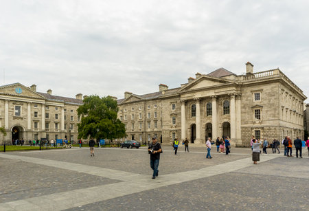 Dublin, Ireland - June 2, 2022: Trinity College of Dublin, Ireland