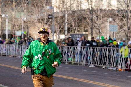 Denver, Colorado - March 11, 2023: St. Patrick's day parade in Denver, Coloradoのeditorial素材