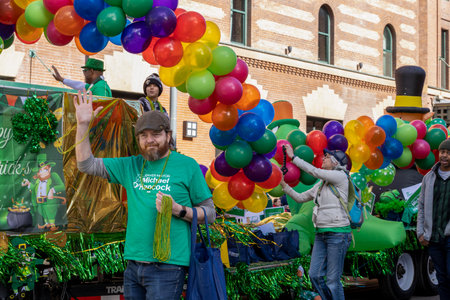 Denver, Colorado - March 11, 2023: St. Patrick's day parade in Denver, Colorado
