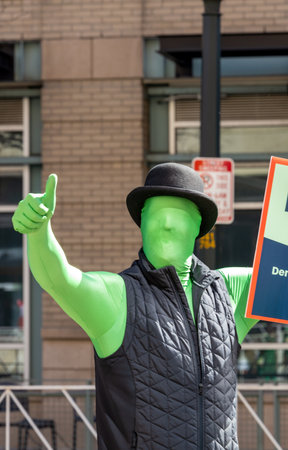 Denver, Colorado - March 11, 2023: St. Patrick's day parade in Denver, Coloradoのeditorial素材