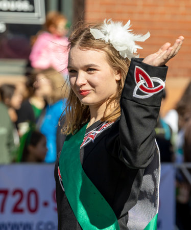 Denver, Colorado - March 11, 2023: St. Patrick's day parade in Denver, Coloradoのeditorial素材