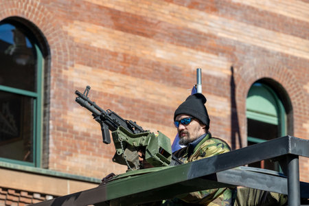 Denver, Colorado - March 11, 2023: St. Patrick's day parade in Denver, Coloradoのeditorial素材
