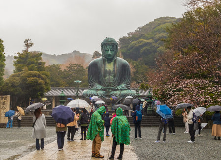 Kamakura, Japan - March 23, 2023: Kotoku-in temple, Great Buddha of Kamakura, Japanのeditorial素材