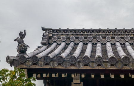 Kyoto, Japan - March 25, 2023: Myoshin-ji Temple, a Zen Buddhist complex with 46 sub-temples, featuring Zazen meditation sessions and manicured grounds in Kyoto, Japanのeditorial素材