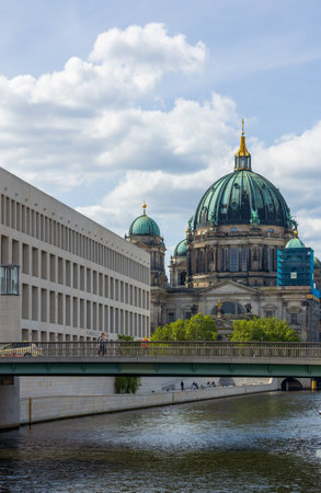 Berlin, Germany - May 30, 2023: Berlin Cathedral (Berliner Dom),  Evangelical Supreme Parish and Collegiate Church in Berlin, Germanyのeditorial素材
