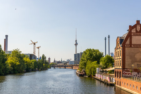 Berlin, Germany - June 1, 2023: Radialsystem, arts center in a former pumping station on the bank of Spree Riverのeditorial素材