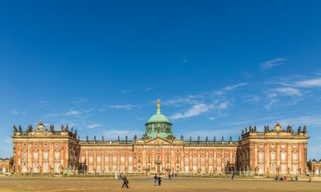 Potsdam, Germany - June 3, 2023: Sanssouci palace and park in spring, in Potsdam, Brandenburg, Germanyのeditorial素材