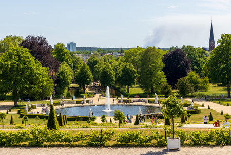 Potsdam, Germany - June 3, 2023: Sanssouci palace and park in spring, in Potsdam, Brandenburg, Germanyのeditorial素材