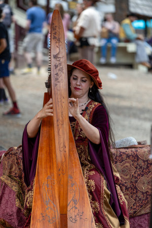 Larkspur, Colorado - July 15, 2023: Colorado Renaissance Festival. Modern-day town near Colorado...