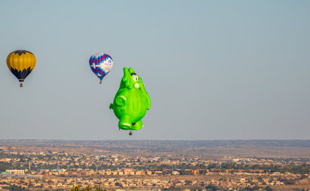 Albuquerque, New Mexico - October 7, 2023: International Hot Air Balloon Fiesta in Albuquerque, New Mexico.のeditorial素材