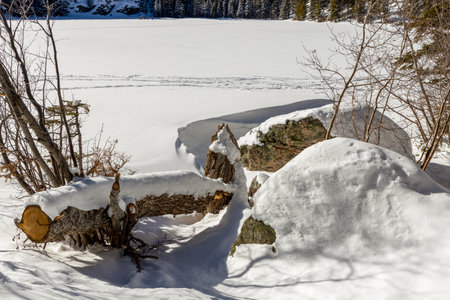 The Rocky Mountains in Winter. Rocky Mountain National Park in Colorado