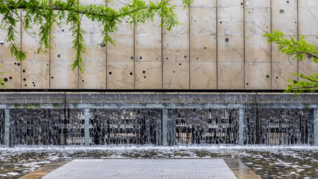 San Pedro Creek Culture Park in San Antonio, Texasの写真素材