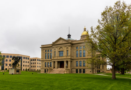 Wyoming State Capitol Building in Downtown Cheyenneの写真素材