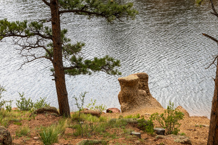 Beautiful Summer Landscape in Curt Gowdy State Park in Cheyenne, Wyomingの写真素材