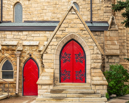 St. Matthew's Cathedral in Laramie, Wyomingの写真素材