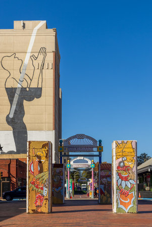 Atlanta, Georgia - November 12, 2025: Underground Atlanta, a historic entertainment and shopping district located one and a half stories below street levelのeditorial素材