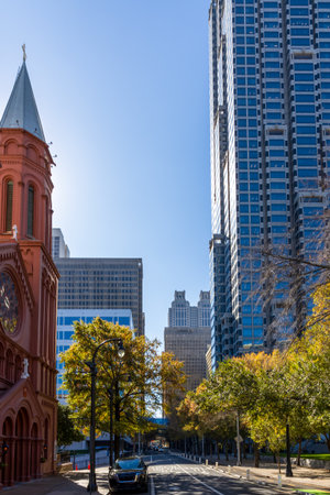 Downtown Atlanta, Georgia, on a sunny dayの写真素材