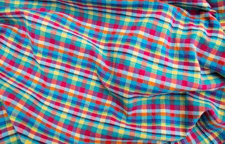 Table colorful pattern of fabric